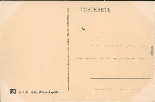 Ansichtskarte Bacharach Wernerkapelle 1915