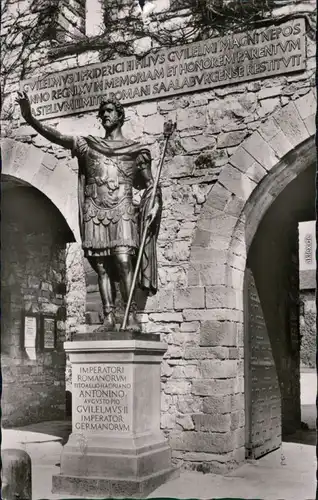 Bad Homburg vor der Höhe Römer - Kastell Saalburg - Haupttor/Antonio-Statue 1966