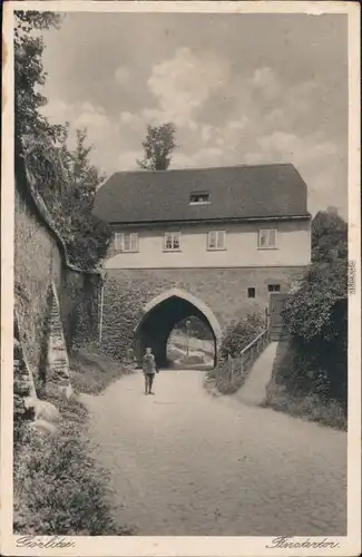 Ansichtskarte Görlitz Zgorzelec Straßenpartie - Finstertor 1929 