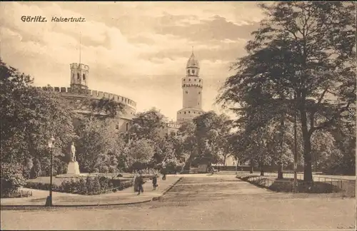Ansichtskarte Görlitz Zgorzelec Straßenpartie, Anlagen - Kaisertrutz 1913 