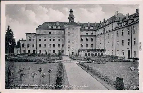 Rauschwalde-Görlitz Zgorzelec St Carolus Krankenhaus - Parkseite 1932 