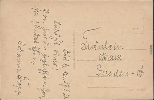 Ansichtskarte Görlitz Zgorzelec Partie an der Lutherkirche 1921 