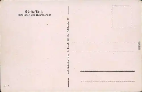 Ansichtskarte Zgorzelec Anlagen und Ruhmeshalle 1934 