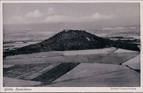 Ansichtskarte Görlitz Zgorzelec Landeskrone, Original Fliegeraufnahme 1942