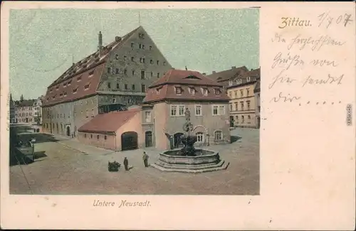 Ansichtskarte Zittau Untere Neustadt 1907 