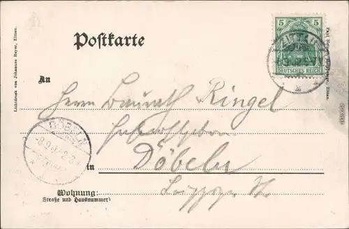 Zittau OL Gewerbe- & Industrieausstellung: Reichsdampfer Reichshof 1902