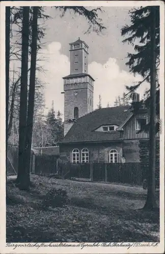 Cunewalde (Oberlausitz) Kumwałd Bergwirtschaft Aussichtsturm-Czorneboh 1930 