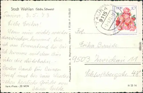 Ansichtskarte Wehlen Elbdampfer 1970