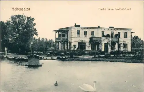 Ansichtskarte Hohensalza Inowrocław Partie am Solbad Cafe 1916 