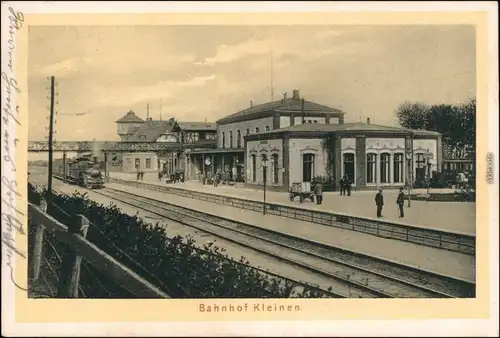Ansichtskarte Bad Kleinen Partie am Bahnhof b Wismar Schwerin
 1912