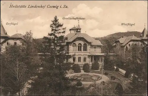 Ansichtskarte Coswig LK Meißen Heilstätte Lindenhof 1926 