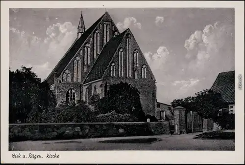 Ansichtskarte Wiek (Rügen) Partie an der Kirche 1930 