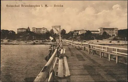 Brunshaupten-Kühlungsborn Blick auf die Hotels - Seebrücke 1919 