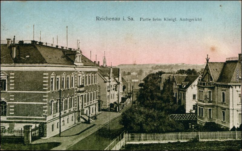 Reichenau in Sachsen Bogatynia Straßenpartie am kgl ...