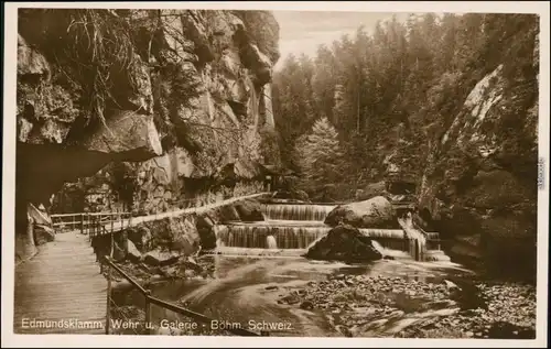 Jonsdorf (CZ) Janov Edmundsklamm / Edmundova Soutěska b Tetschen Decin 1920