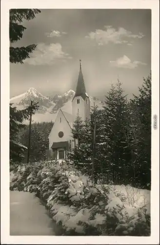 Tatralomnitz-Vysoké Tatry Tatranská Lomnica Straßenpartie an der Kirche 1932 