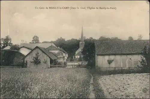 CPA Mailly-le-Camp Blick zur Kirche 1914