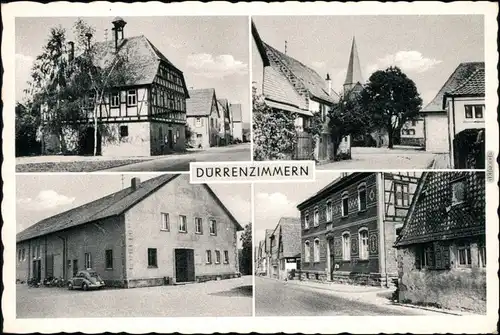 Ansichtskarte Dürrenzimmern-Brackenheim 4 Bild. Straßenpartien 1939 