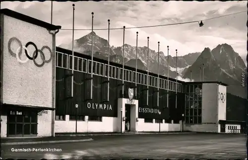 Ansichtskarte Garmisch-Garmisch-Partenkirchen Olympia Eisstadion 1972 