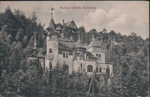 Ansichtskarte Rathen Erholungsheim Zion 1922 