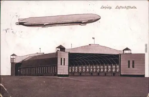 Ansichtskarte Mockau-Leipzig Luftschiffhalle - Zeppelin 1916 