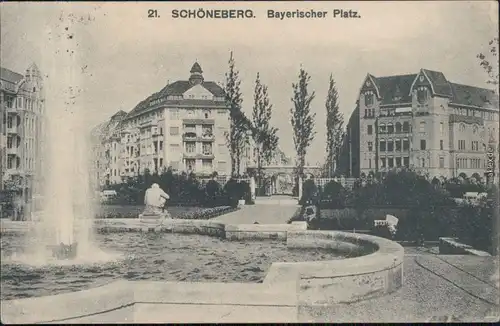 Schöneberg-Berlin Springbrunnen - Partie am Bayerischen Platz 1929 