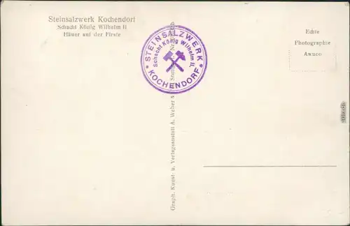 Kochendorf Bad Friedrichshall  Steinsalzwerk - Schacht König Wilhelm II 1932