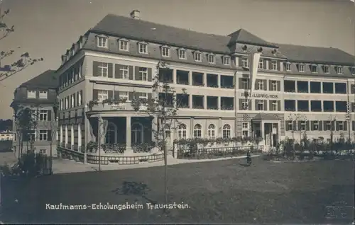 Ansichtskarte Traunstein Partie an Kaufmanns-Erholungsheim 1928 