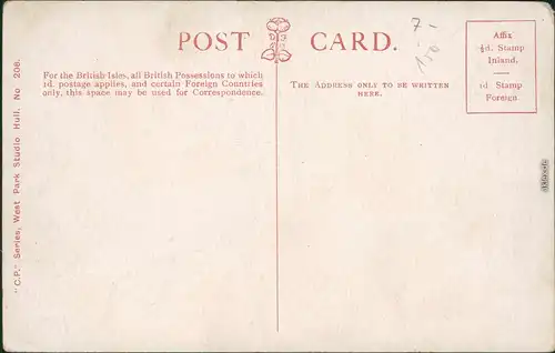 Postcard Kingston upon Hull Victoria Dock 1910