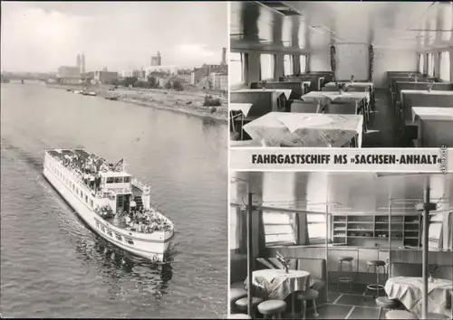 Ansichtskarte  Fahrgastschiff MS "Sachsen-Anhalt" 1966