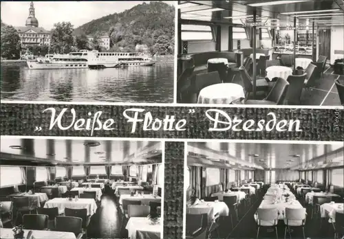 Dresden Weiße Flotte Innenansichten Foto Ansichtskarte g1976