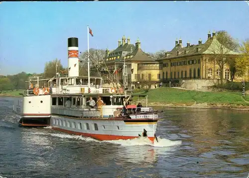 Pillnitz Sächsische Dampfschifffahrt (Weiße Flotte), Schloss Pillnitz 1986