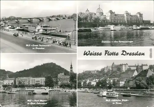 Ansichtskarte Dresden Sächsische Dampfschifffahrt (Weiße Flotte) 1980