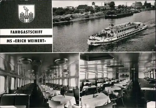 Ansichtskarte Magdeburg Weiße Flotte Magdeburg MS "Erich Weinert" 1982