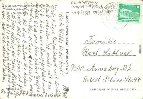 Ansichtskarte Magdeburg Weiße Flotte Magdeburg MS "Erich Weinert" 1982