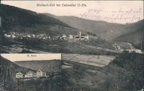 CPA Rimbach-Zell (b. Gebweiler) 2 Bild: St. Anna, Stadt 1915 
