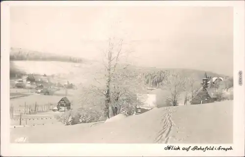 Rehefeld-Zaunhaus-Altenberg (Erzgebirge) Blick auf Rehefeld im Winter 1978