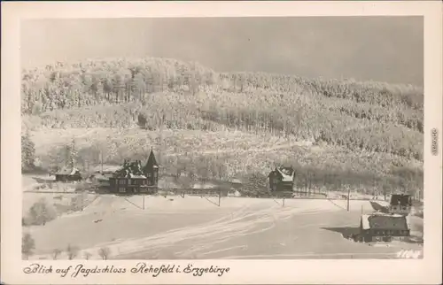 Ansichtskarte Rehefeld-Altenberg (Erzgebirge) Jagdschloss im Winter 1978