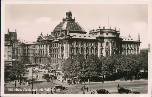 Ansichtskarte München Karlsplatz mit Justizpalast 1936