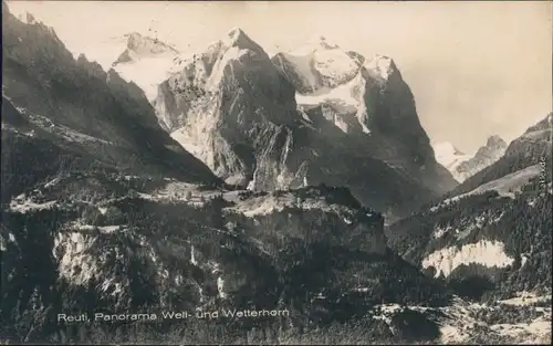 Ansichtskarte Grindelwald Panorama Well- und Wetterhorn 1924