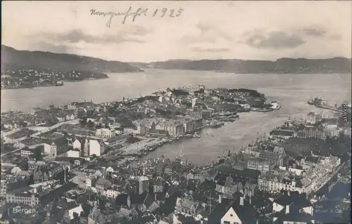 Ansichtskarte Bergen Bergen Panorama-Ansicht 4 1925