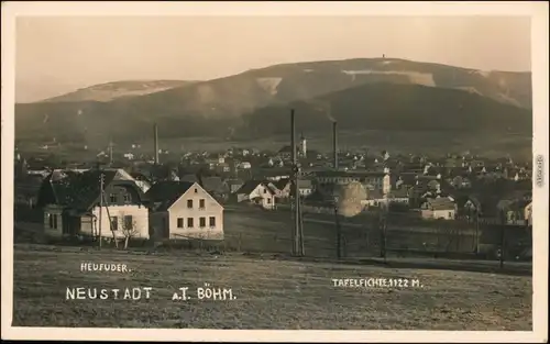 Neustadt an der Tafelfichte Nové Město pod Smrkem  Stadt Fabrikanlagen 1929