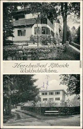 Ansichtskarte Bad Altheide Polanica-Zdrój 2 Bild Waldschlößchen 1936 