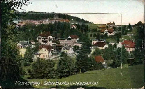 Leporello Ak MarientalSchreiberhau Szklarska Poręba Panorama Riesengebirge 1917