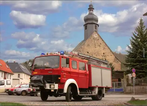 Ansichtskarte  Feuerwehr LF 16-TS bei Gera