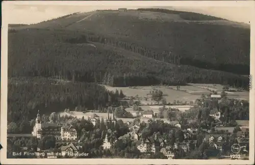 Bad Flinsberg Świeradów-Zdrój Panorama-Ansicht mit dem Heufuder 1935