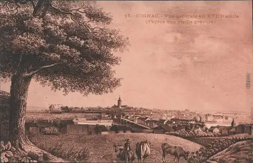 CPA Cognac Blick auf die Stadt 1910