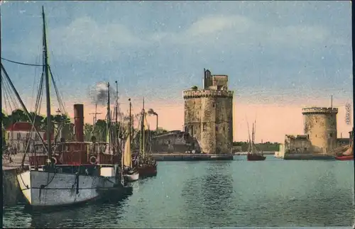 CPA La Rochelle Hafen - Sortie du Port - Zeichnung 1922