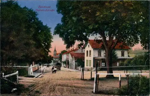 CPA Blâmont (Blankenberg) Bahnhofstraße 1917