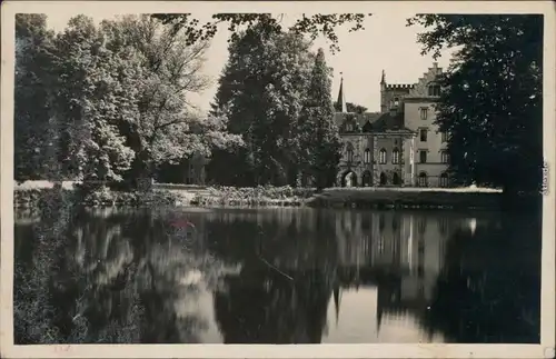 Ansichtskarte Friedrichroda Schloss Reinhardsbrunn mit Teich 1937